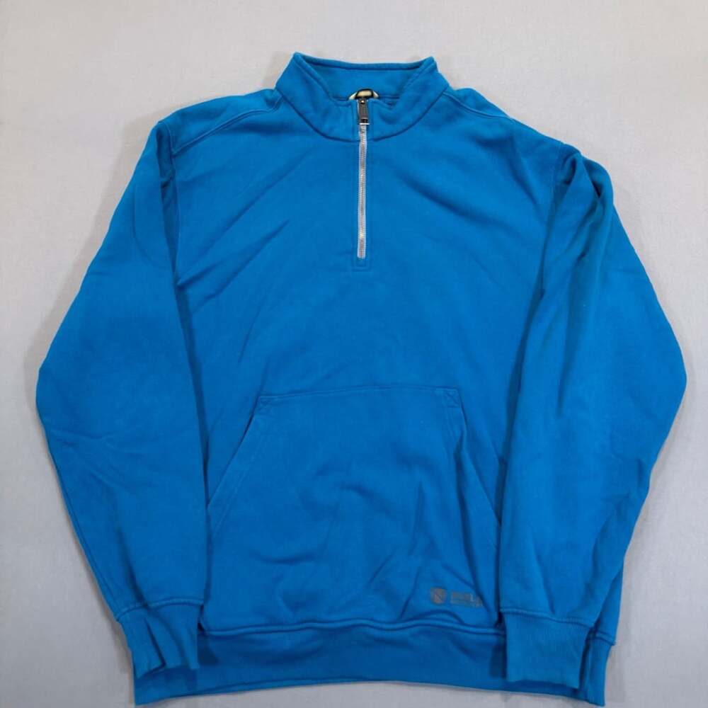 Noble Outfitters 1/4 Zip Pullover Sweatshirt Size L Blue Pocket